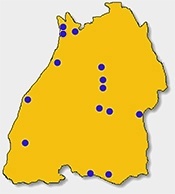 Karte aller Liberalen Hochschulgruppen im Land